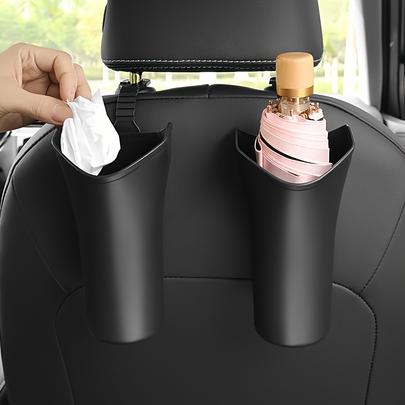 

1pc Waterproof Car Umbrella Storage Organizer With Cup Holder - Multi-functional, Foldable Design For Easy