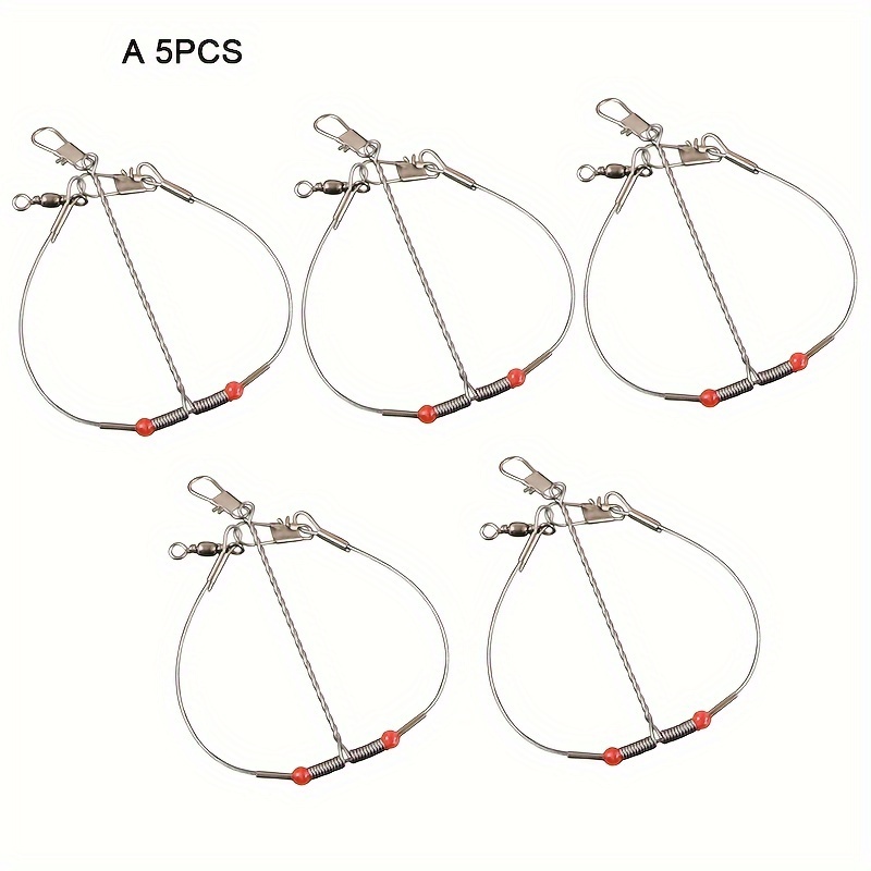 High strength Fishing Wire Leader Rigs Swivels Snap Connect - Temu