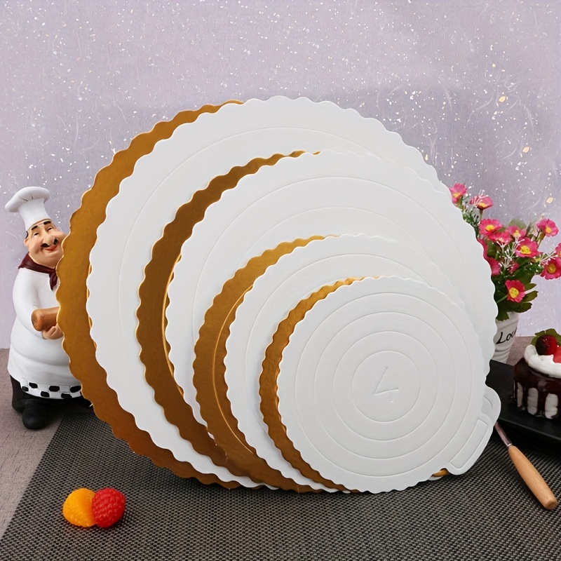 4 tableros redondos para tartas de 4 pulgadas, 6 pulgadas, 8 pulgadas, 10  pulgadas de diámetro, bases circulares de cartón para decoración de pasteles