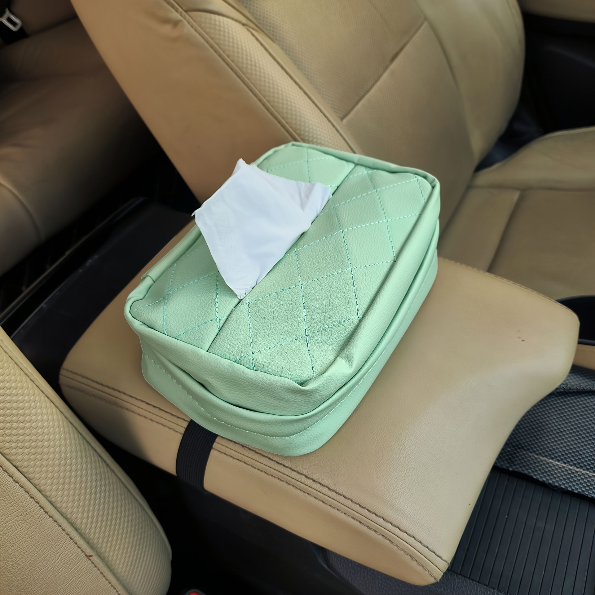 Car Seat Back Storage Box Hanging Bag Car Tissue Box Water - Temu