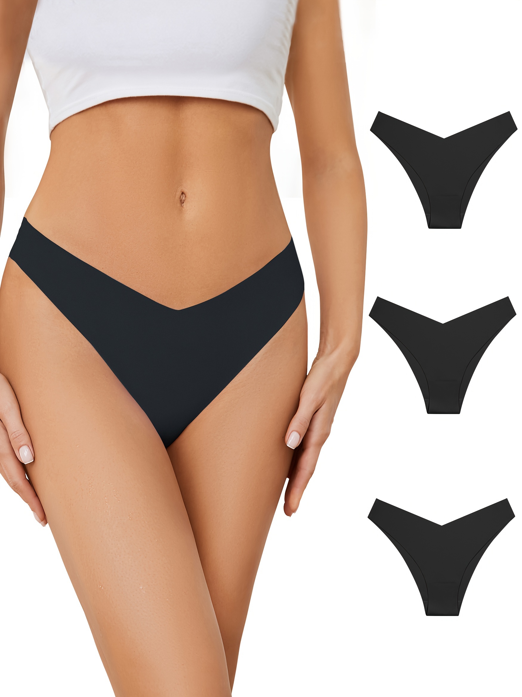 Seamless Solid Panties Comfy Breathable Anti leak Stretch - Temu Canada