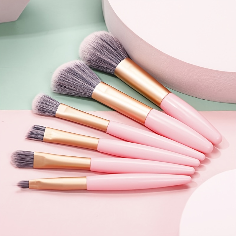 6Pcs Mini Travel Women Makeup Brushes Set Portable Soft Concealer