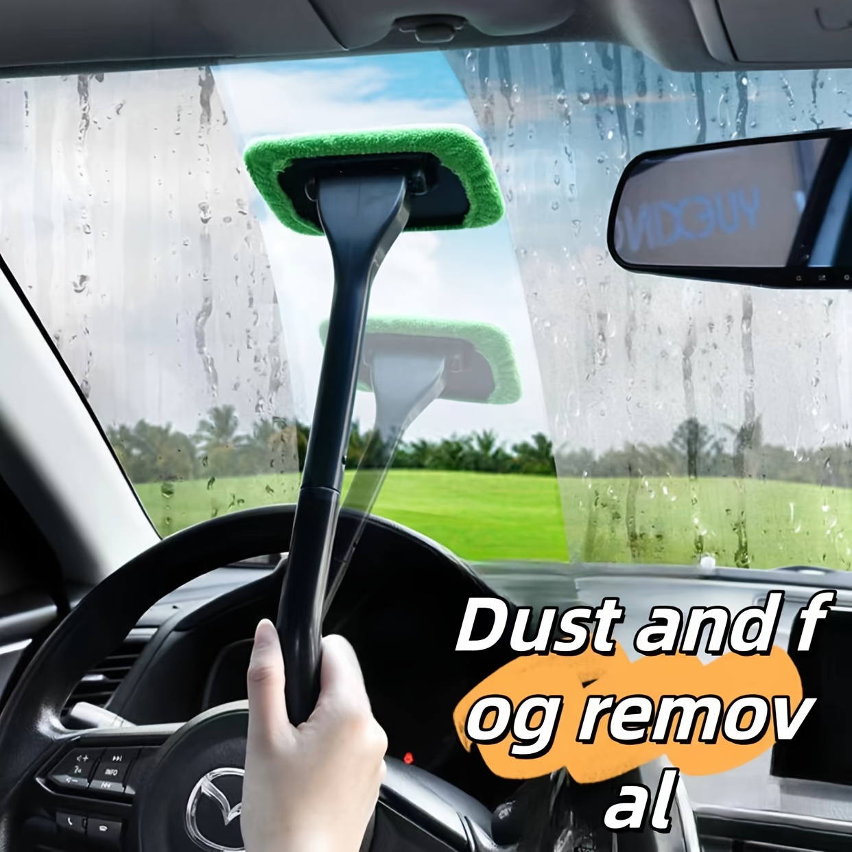 Long Handle Car Window Windshield Cleaner Brush Kit Easy To - Temu