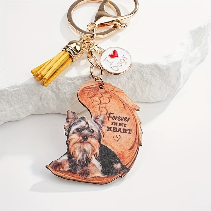 Acheter Porte-clés ange, bijoux cadeau pour animaux de compagnie, pendentif  pour chien, porte-clés de voiture, porte-clés pour chien