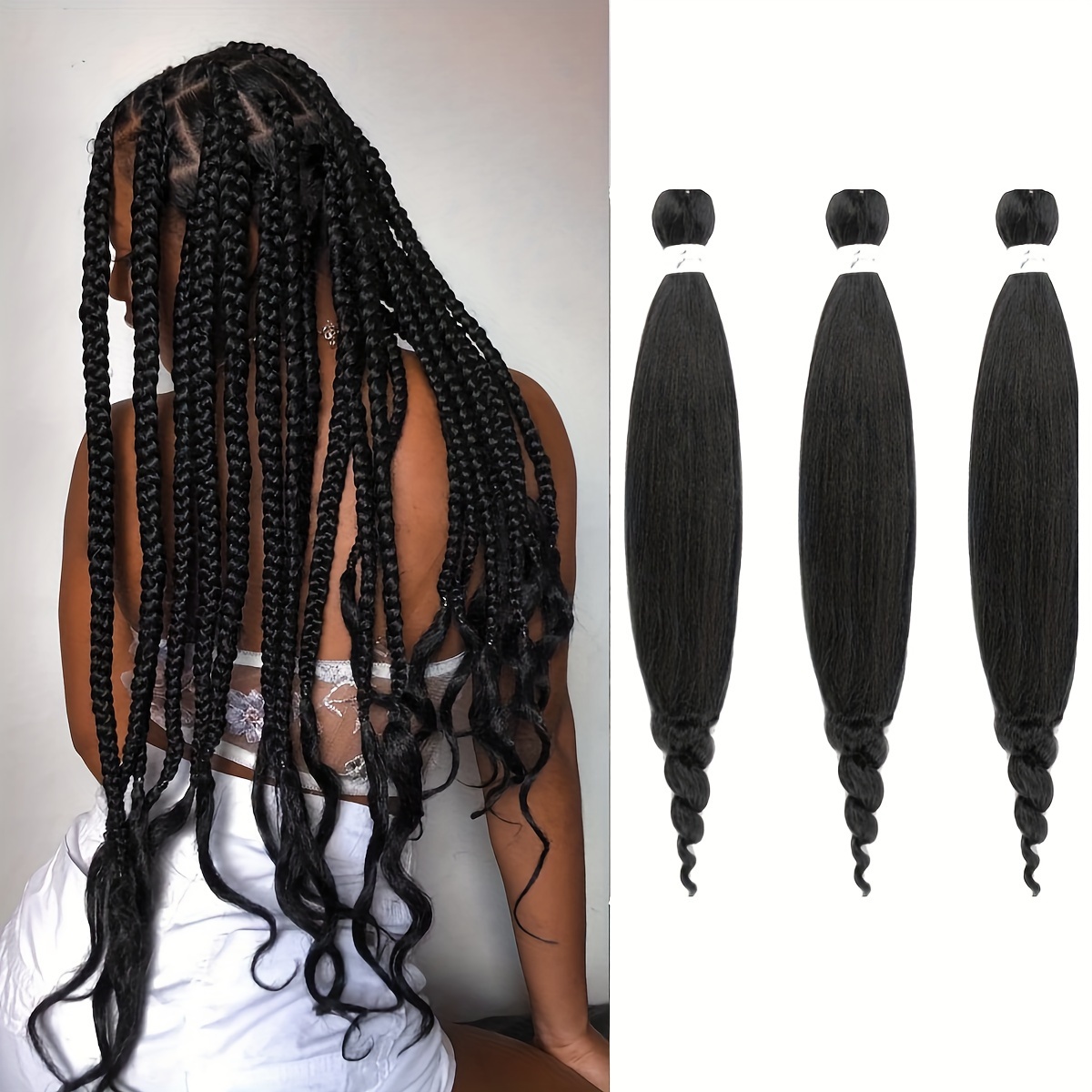 Braid Hair Extensions Braids Front Side Bang Long Braided - Temu