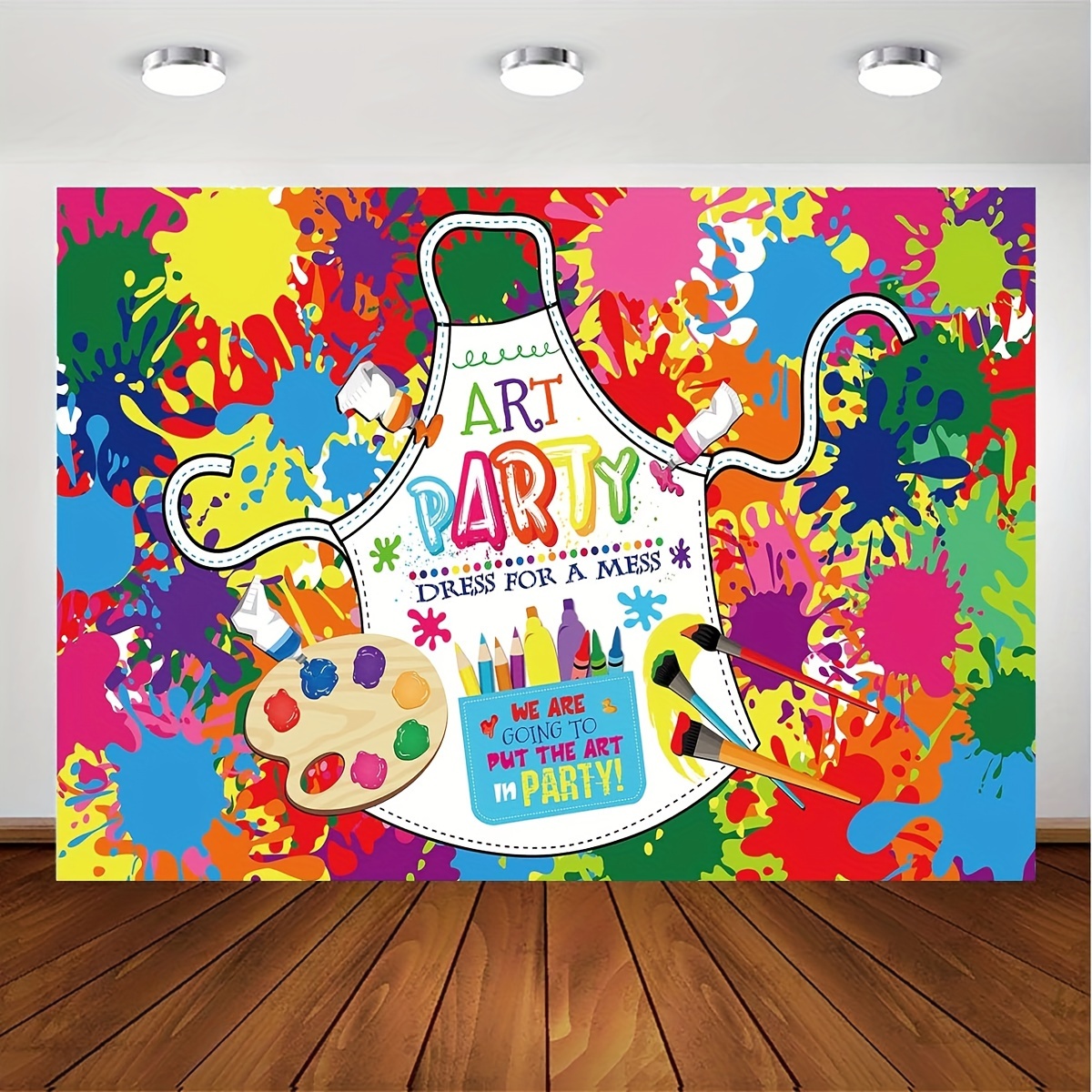 Art Paint Birthday Party Decorations - Paint Birthday Backdrop