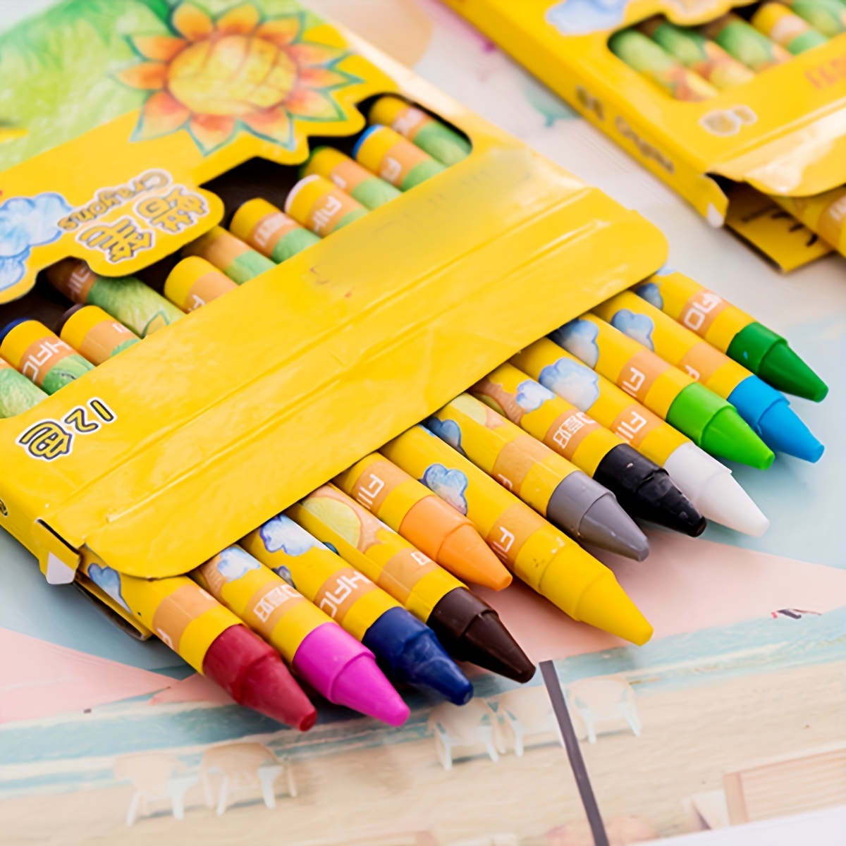 12 Colors Children's Crayon, Baby Painting Pen, Multicolor, 49% OFF