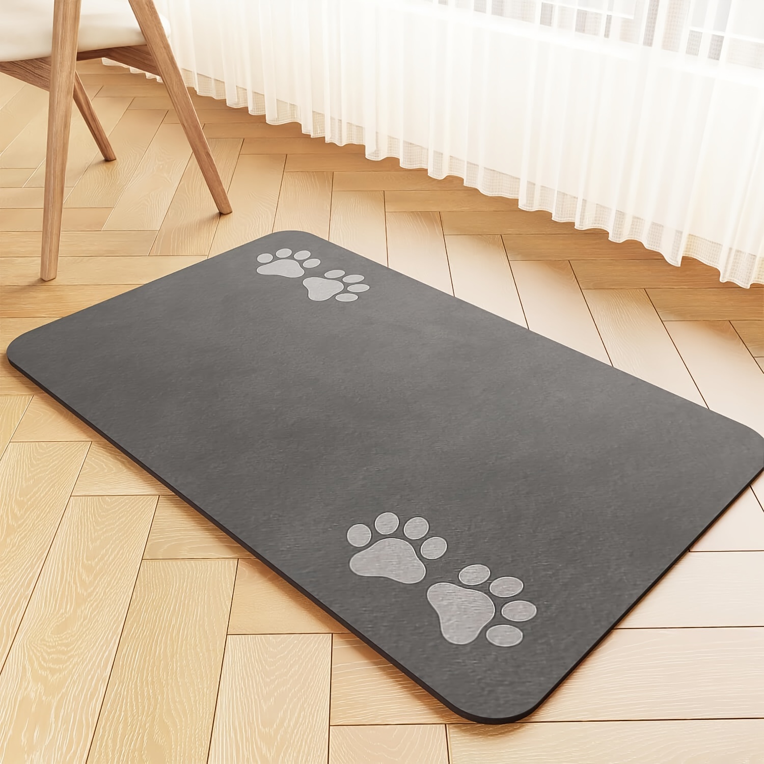 Pet Feeding Mat-Absorbent Dog Mat for Food and Water-No Stains Dog Food Mat-Quic