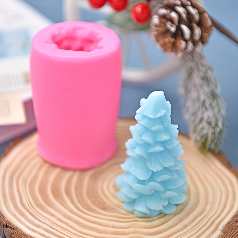 Christmas Tree Shape Silicone Mold 3d Fondant Mold For Diy - Temu