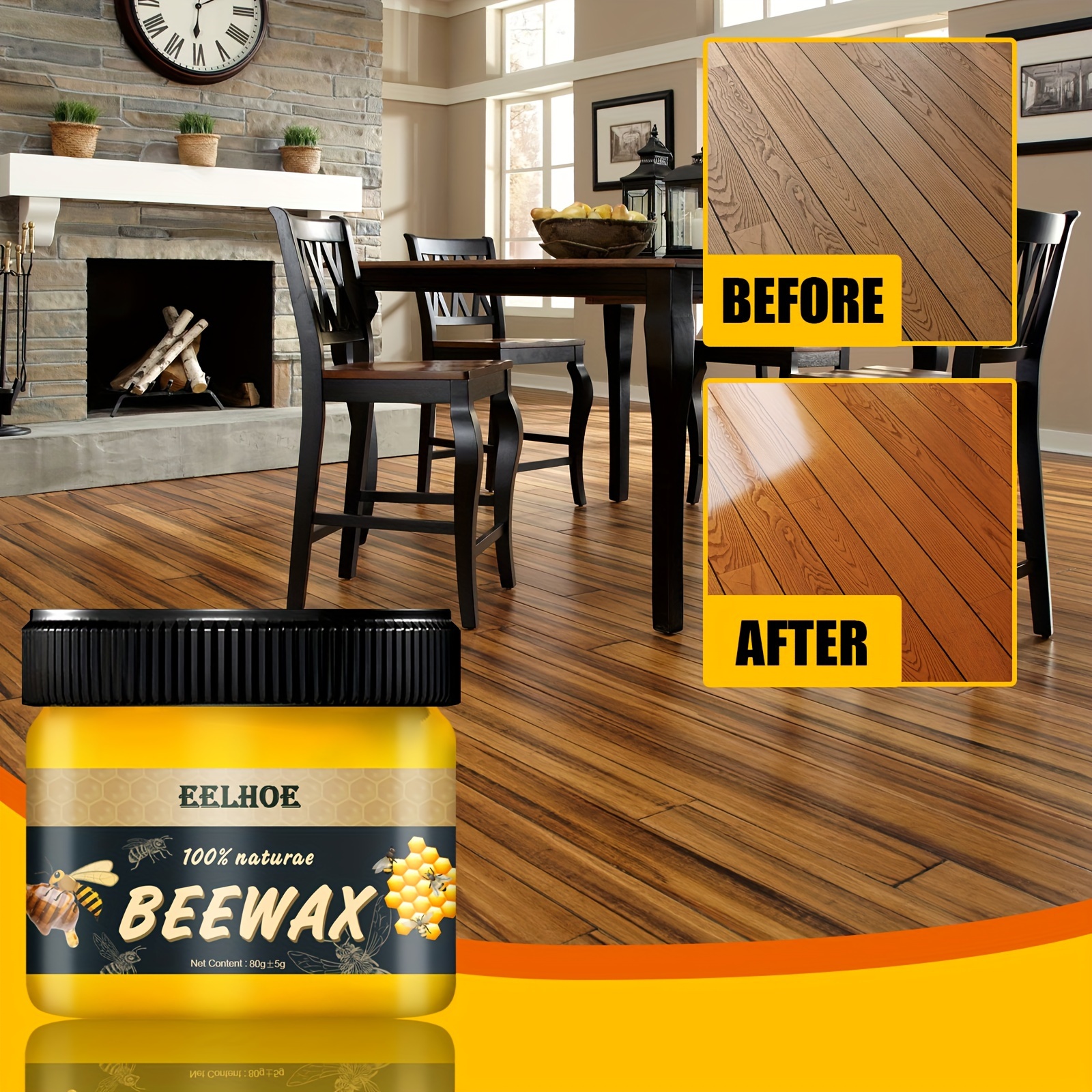 Natural Beeswax Wood Floor Maintenance Beeswax Furniture - Temu