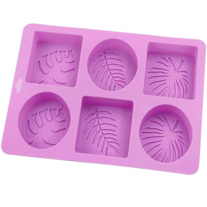 3D Round & Square 6-Cavity Silicone Soap Mold Making Cake mold