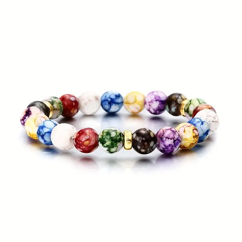 Classic 7 Chakra Beads Bracelet Natural Stone Agates - Temu
