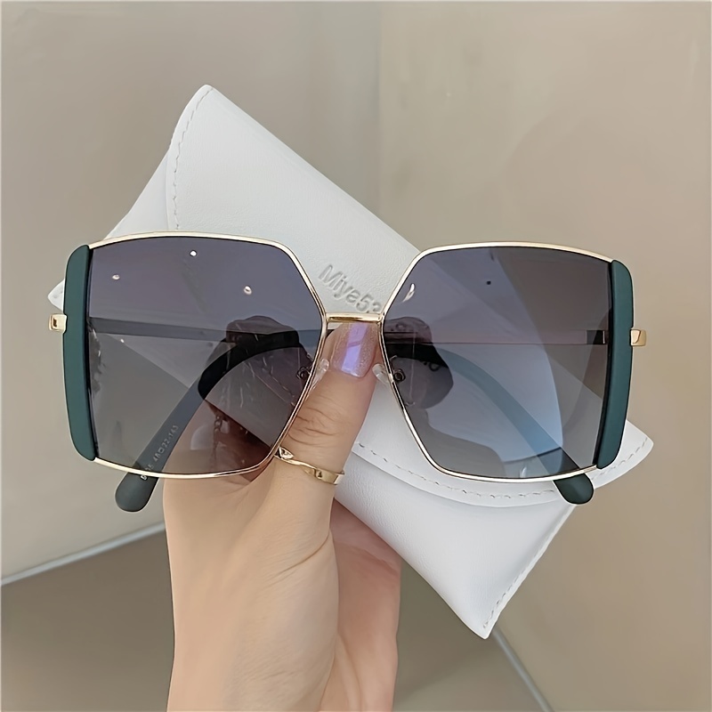 Oversized Cat Eye Sunglasses Gradient Lens Geometric Frame Shield UV400
