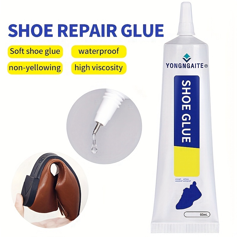 Strong Shoe Glue Fix Soles Heels Leather Rubber Boots Shoes Repair Glue 50ml Transparent Flexible Film Strong Adhesion Waterproof