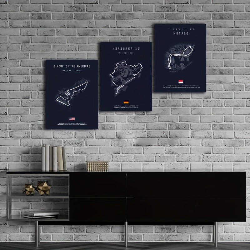 - Canvas Temu Imola Track Painting Decorative F1 Monaco Theme Track