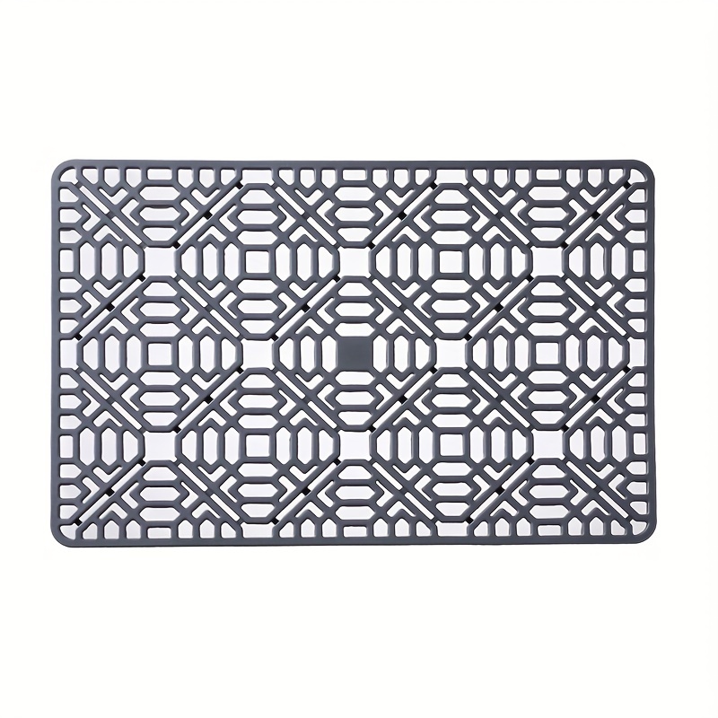 1pc Silicone Dish Drying Mat, Modern Grey Waterproof Draining Pad For  Kitchen
