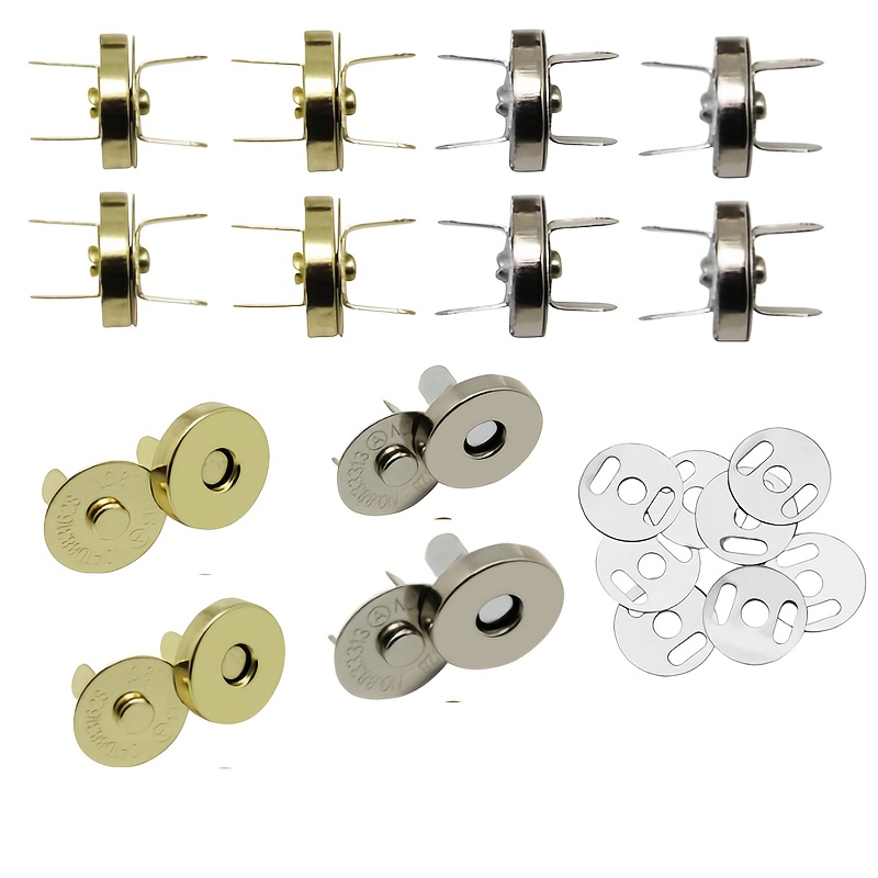  50 Sets Magnetic Purse Snap Clasps Button/Great for Closure  Purse Handbag Clothes Sewing Craft Silver : Everything Else