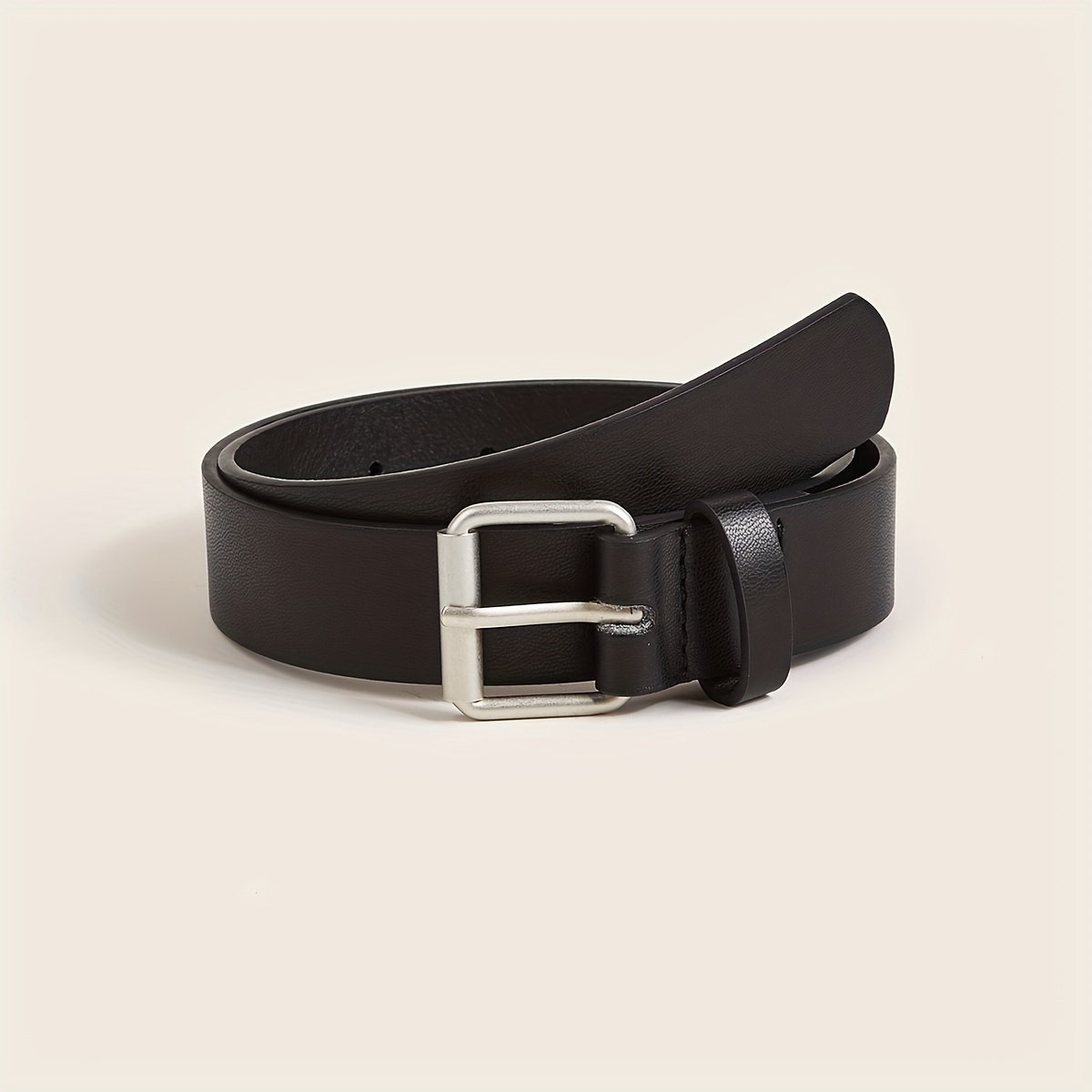 

1pc Fashion Pu Leather Multi-color Belt With Square Buckle For Girls And Boys