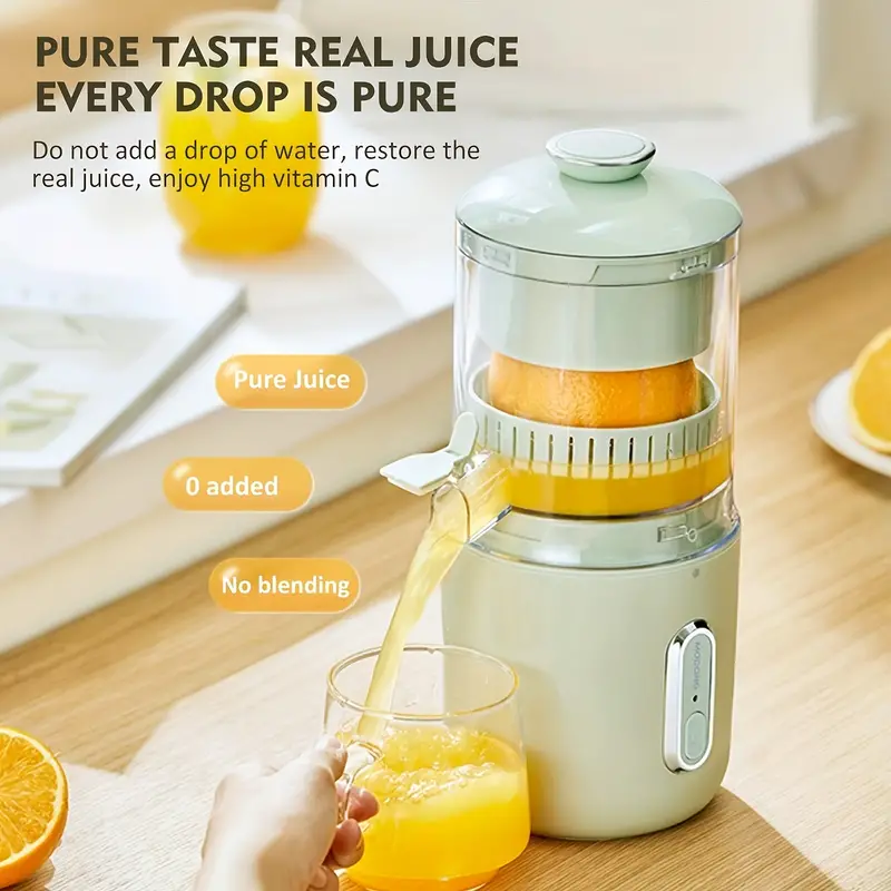 1pc rechargeable electric juicer household convenient orange squeezer wireless juicer machine fruit juice machine kitchen stuff clearance chrismas gifts halloween gifts details 7