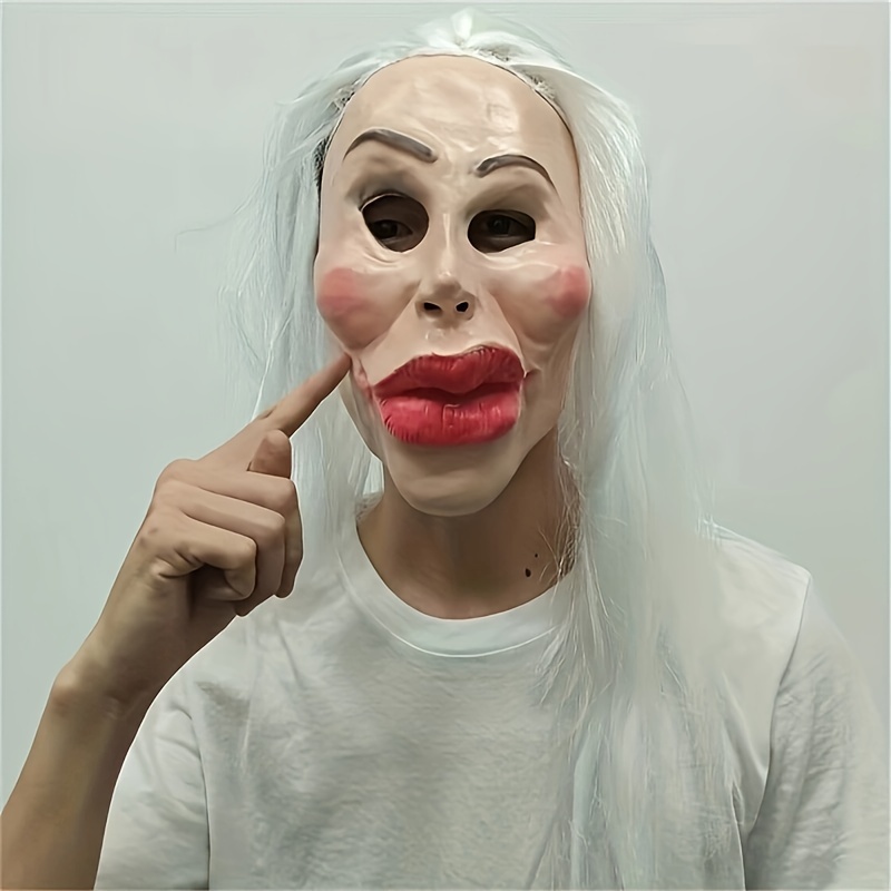 White Female Plastic Facemask