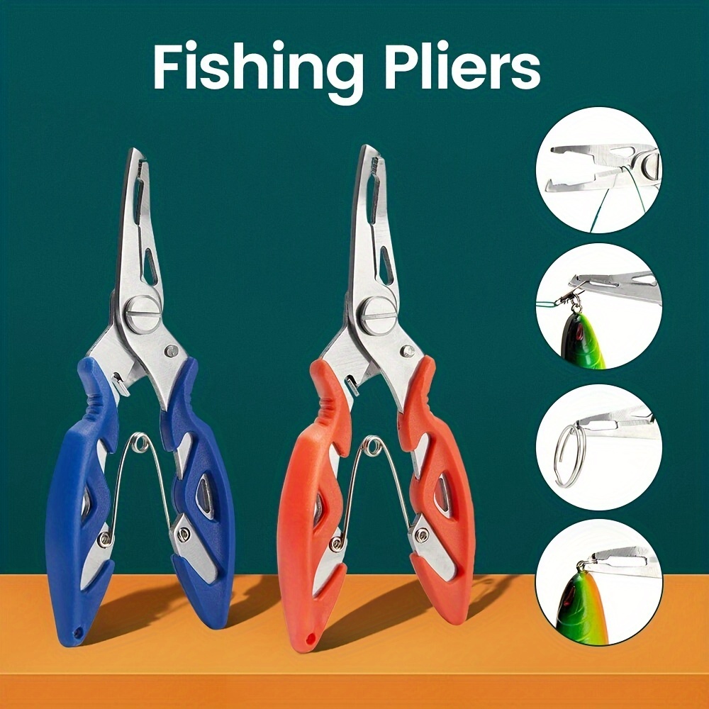 Multi functional Fishing Pliers Hook Remover Braided Line - Temu