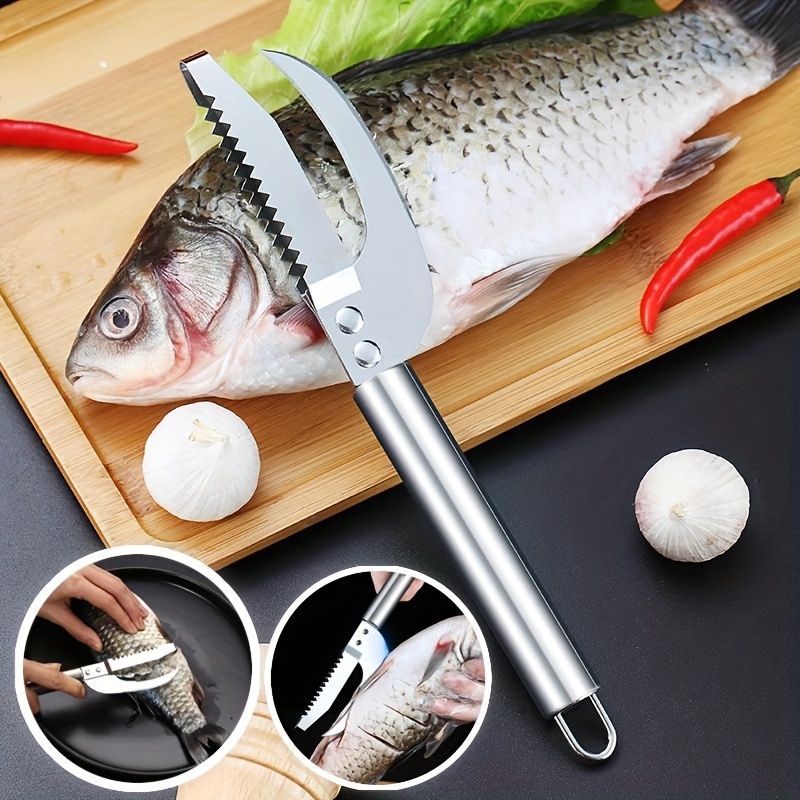 Upgrade Your Kitchen with this 1pc Stainless Steel Fish Scaler - Perfect  for Cleaning Fish & Scrapping Scale!