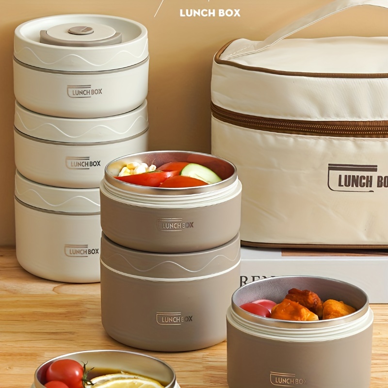 Portable Insulated Lunch Container Set Stainless Steel - Temu