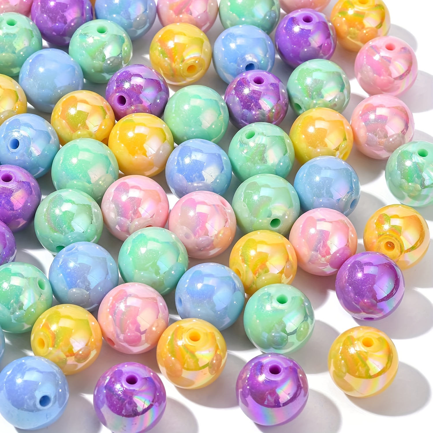 

About 110pcs 20mm Mixed Colors Chunky Bubblegum Round Ball Colorful Ab Plated Acrylic Loose Beads For Jewelry Making Diy Special Fashion Necklace Bracelet Craft Supplies