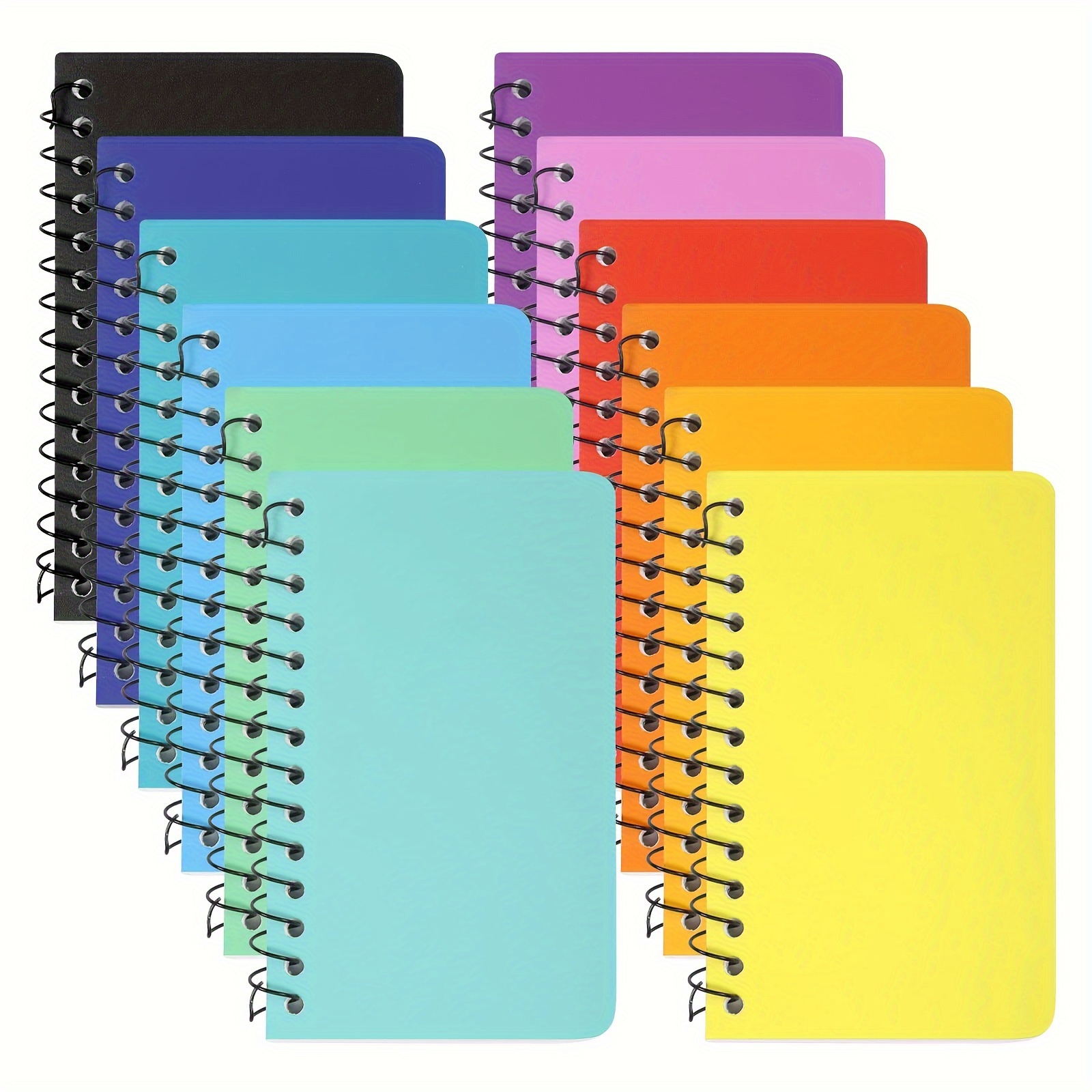  24 cuadernos de bolsillo de estilo teñido anudado multicolor  para niños, mini cuaderno en espiral, bobina divertida, mini bloc de notas,  suministros de fiesta de cumpleaños, bloc de notas pequeñas, 