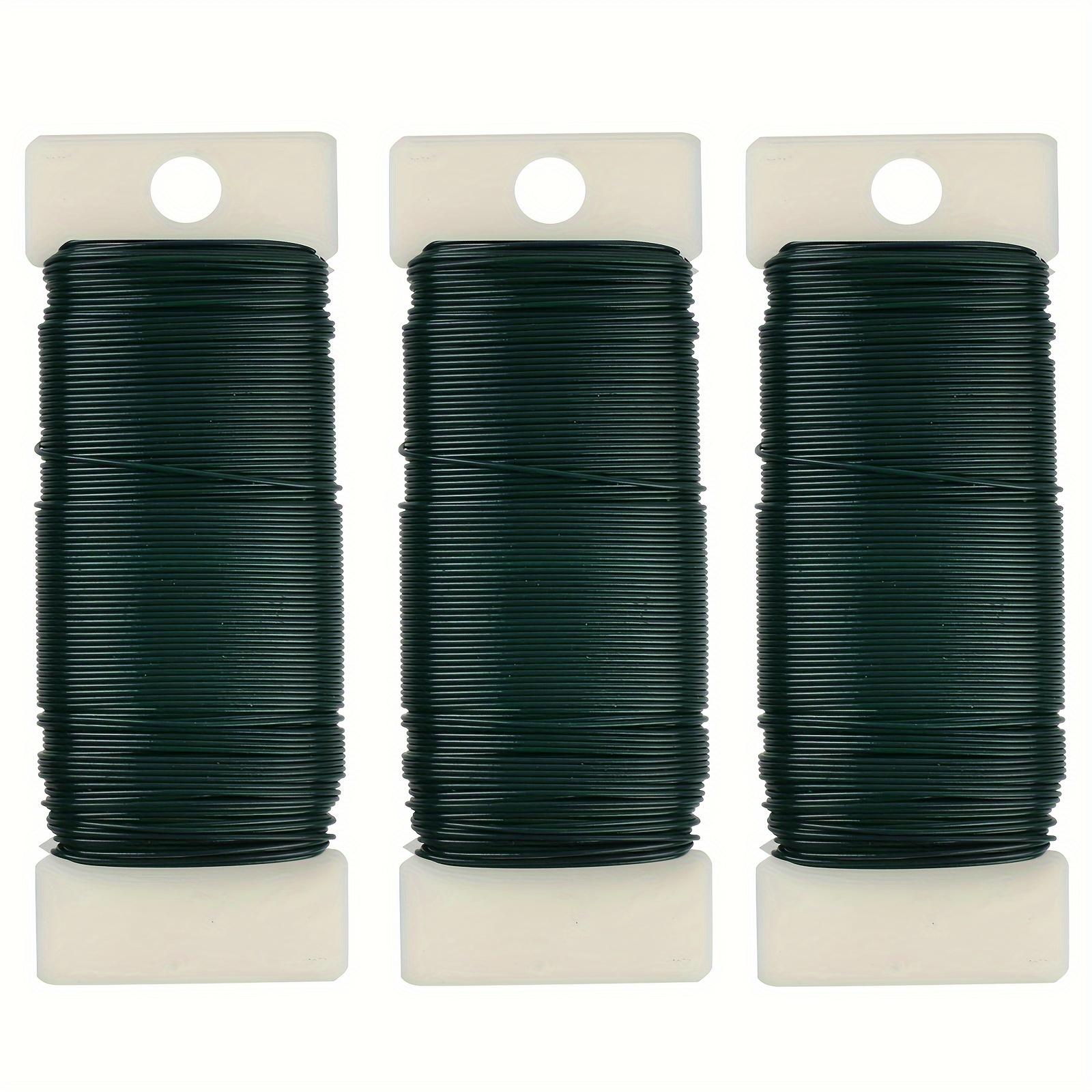 1pack/2 Packs Floral Wire, 39 Or 78 Yards, 22 Gauge Green Florist Wire,  Flexible Green Wire Paddle Wire For Crafts, Christmas Wreaths Tree,Garland  And