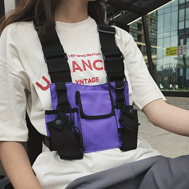 Popular Functional Tactical Chest Bag Hip Hop Vest Bag Waist Pack Black  Chest Bag, Shop Latest Trends