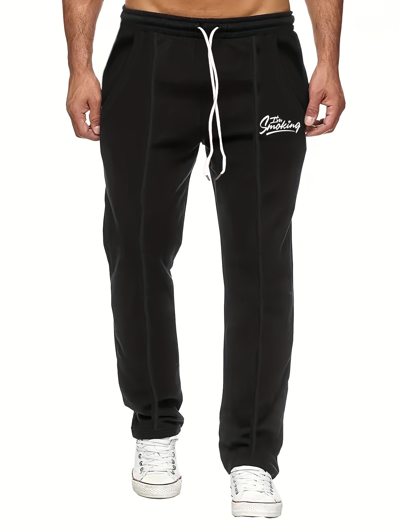 Men's Stretchy Drawstring Sweatpants with Pockets