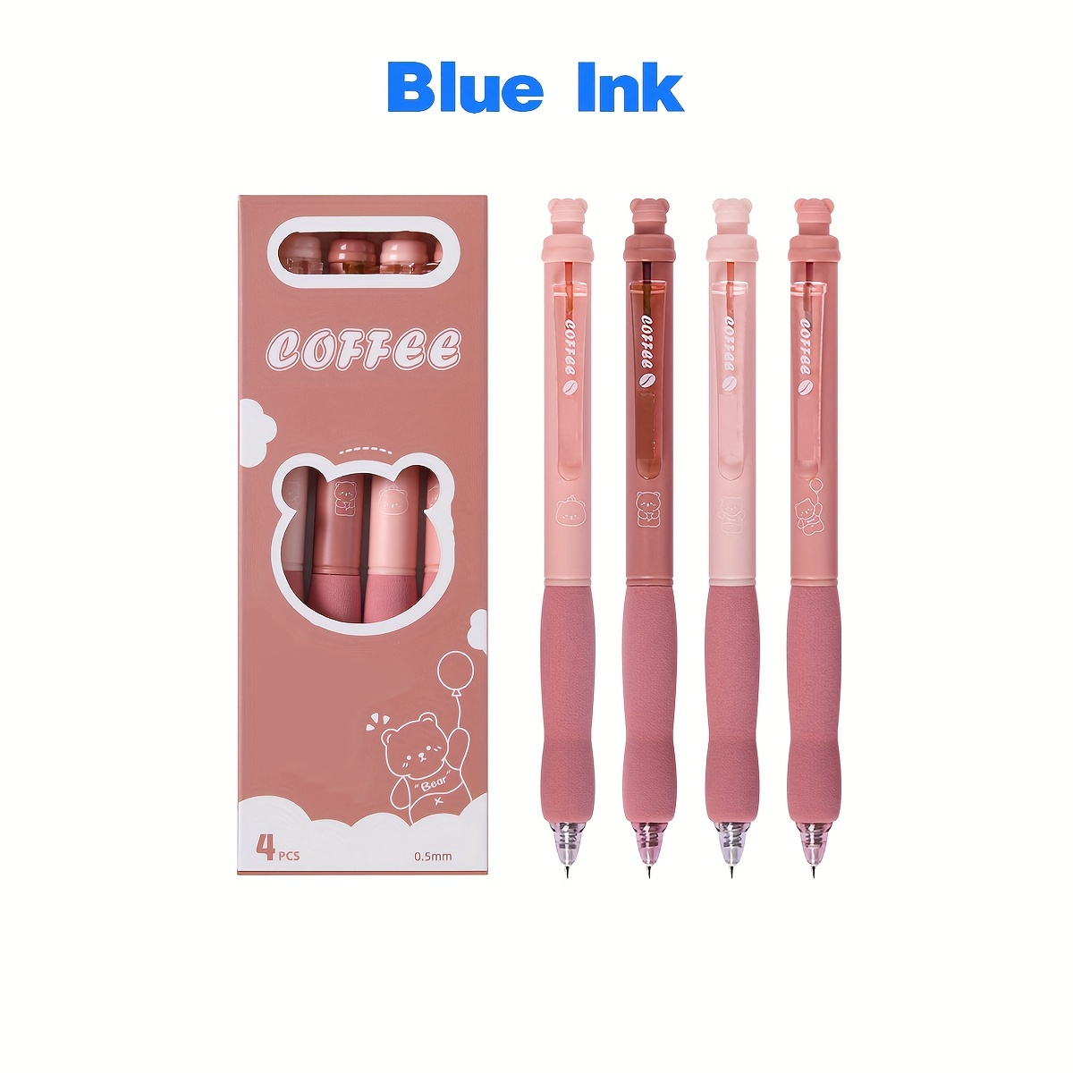 Colored Erasable Neutral Pens Bullet Head Blue Black Large - Temu