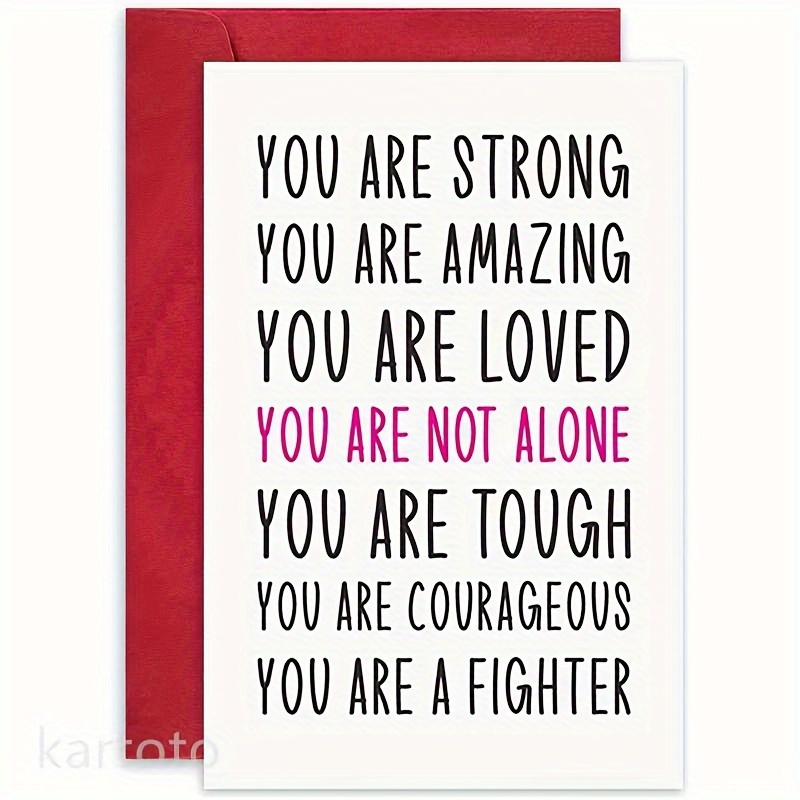 

Encouragement Card, Affirmation Card, Thinking Of You Card, Support Card For Patient, Uplifting Card For Friend, 5×7inches Includes Envelope