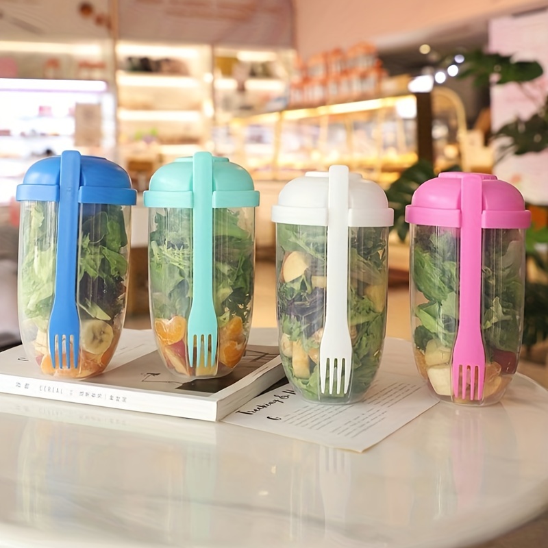Salad Cup, Salad Meal Shaker Cup, Plastic Healthy Salad Container