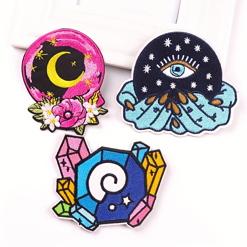 3pcs Cartoon Embroidery Patches Magic Ball Embroidered Patches For ...