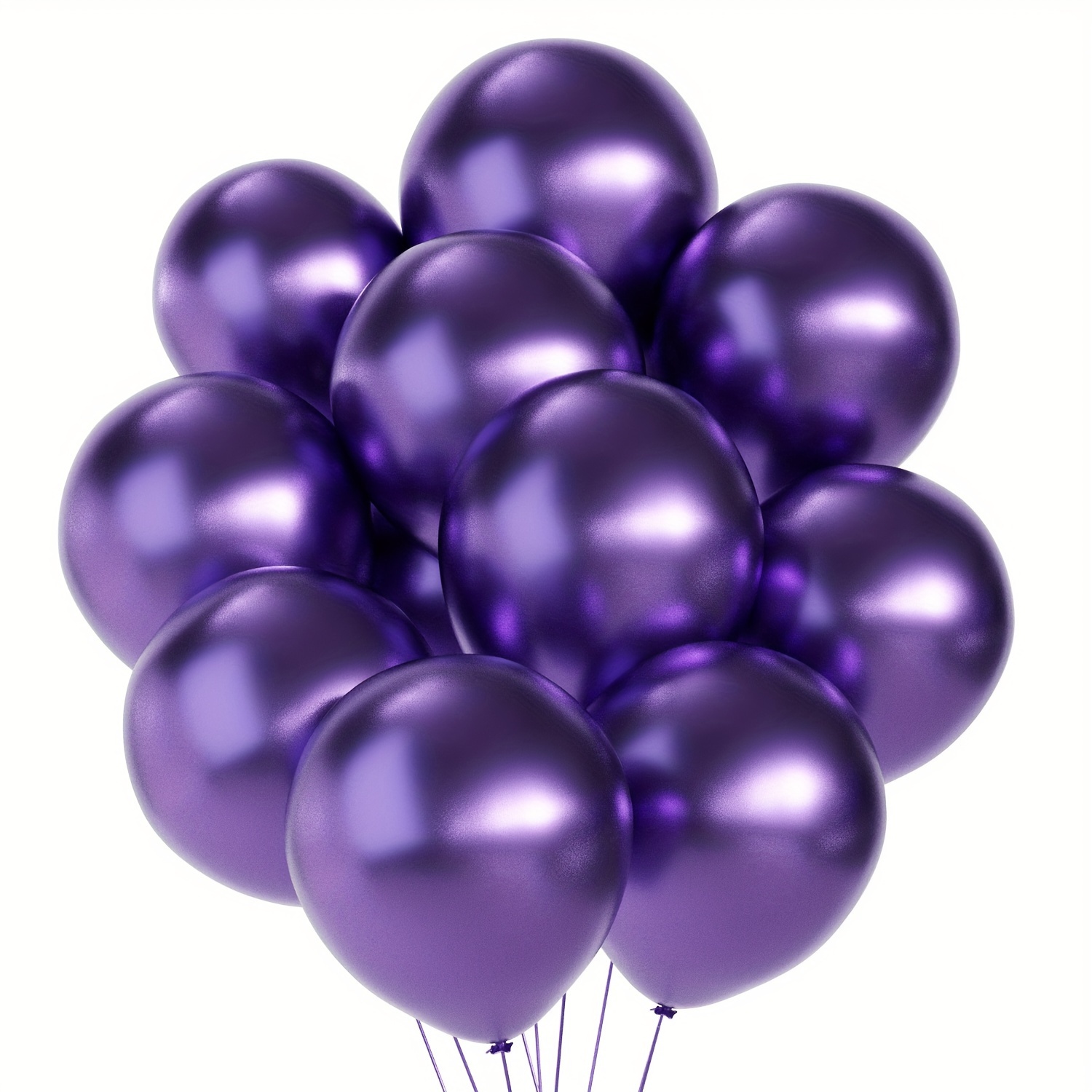 

Metallic Purple Balloons 12inch 70pcs Purple Latex Party Balloons For Birthday Chrome Balloon For Halloween Christmas Wedding Engagement Mermaid Party Supplies
