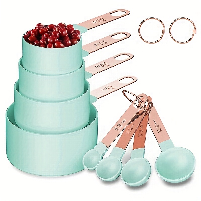 Measuring Cups And Spoons Set Stackable Plastic Measuring - Temu