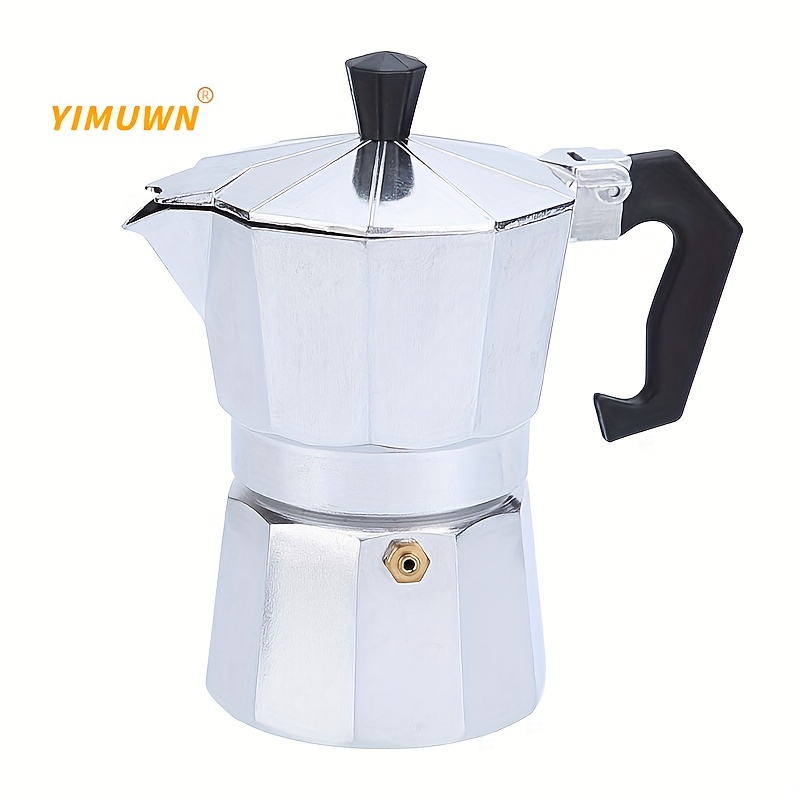 1pc italian style stovetop espresso maker aluminum moka pot for strong and flavored coffee easy to operate and clean