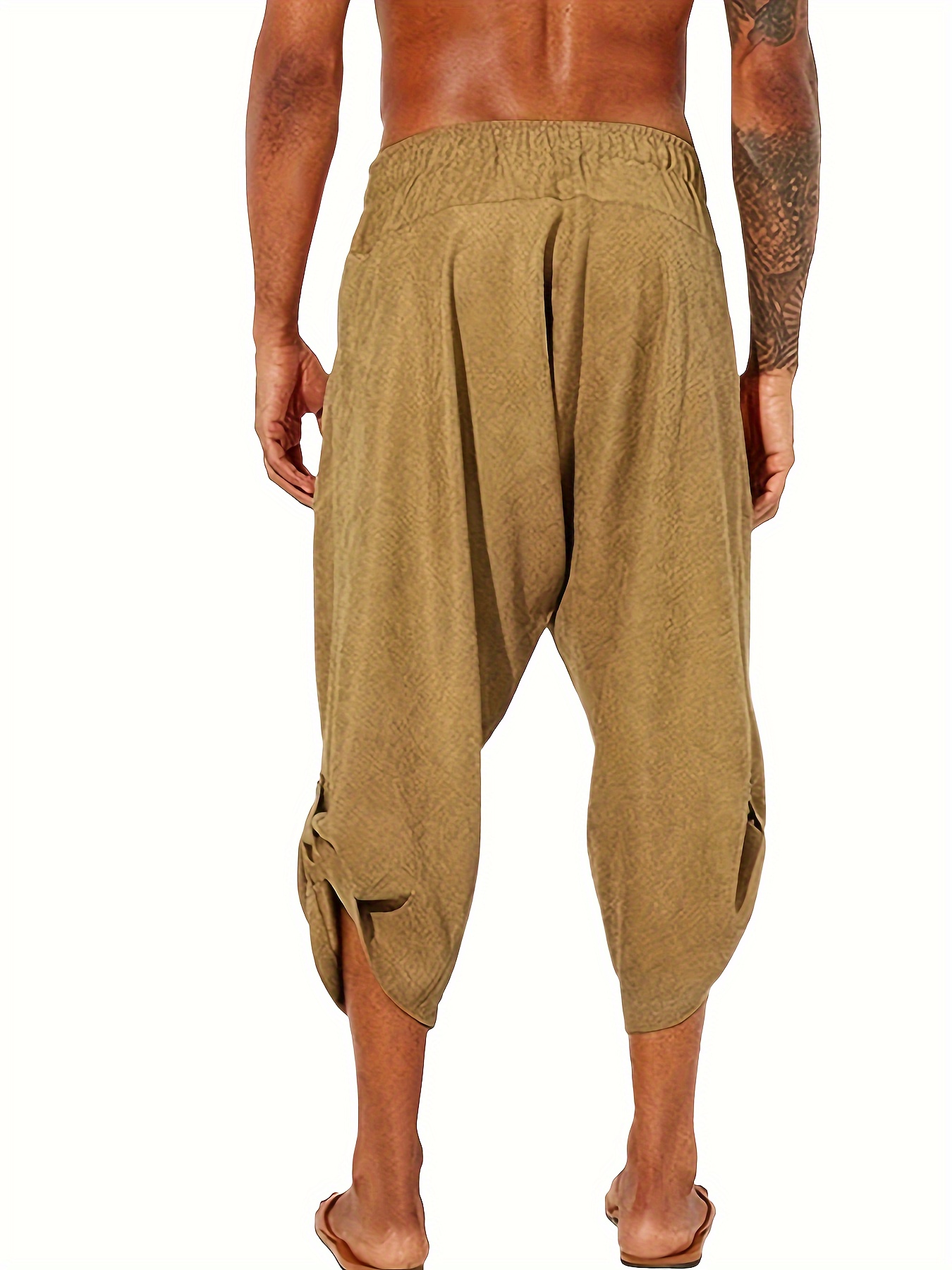 Pantalones Harem japoneses informales de algodón y lino para hombre de –  LiveTrendsX
