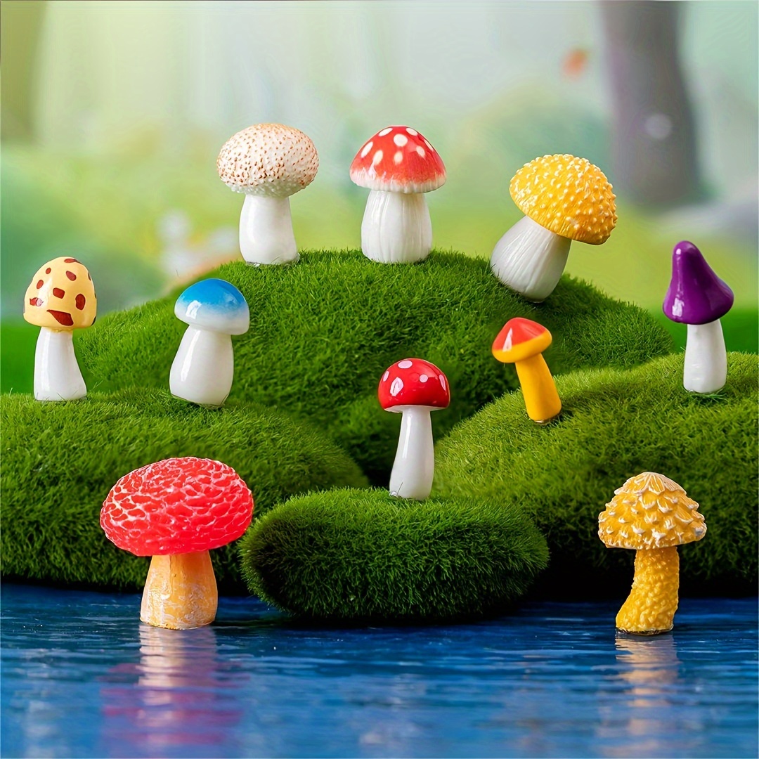 Summer Mini Forest Moss Mini Landscape Decoration Mushroom - Temu