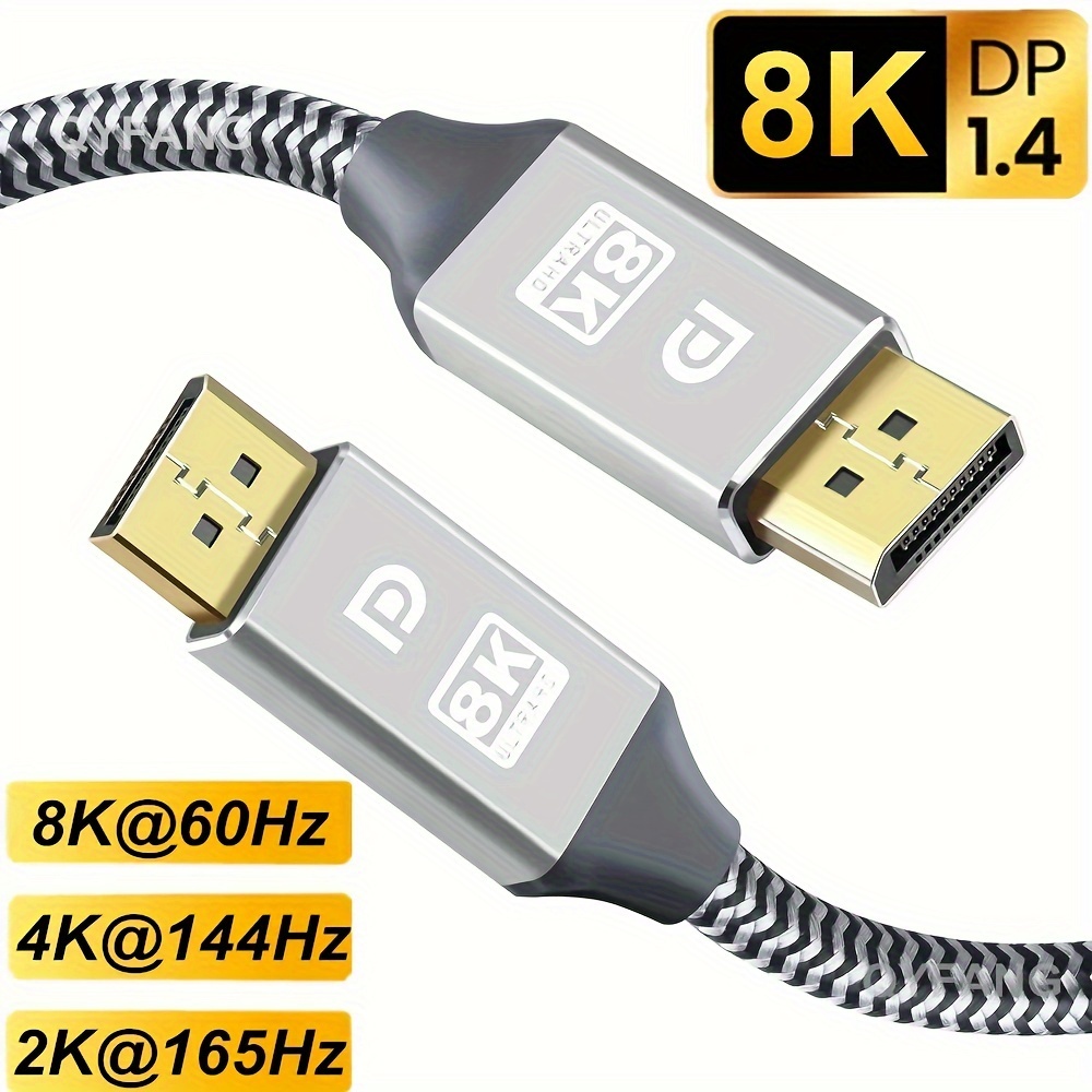 Câble HD HDMI-A mâle vers DP mâle Commutateur PS5 Boîtier décodeur pour  ordinateur portable Xbox