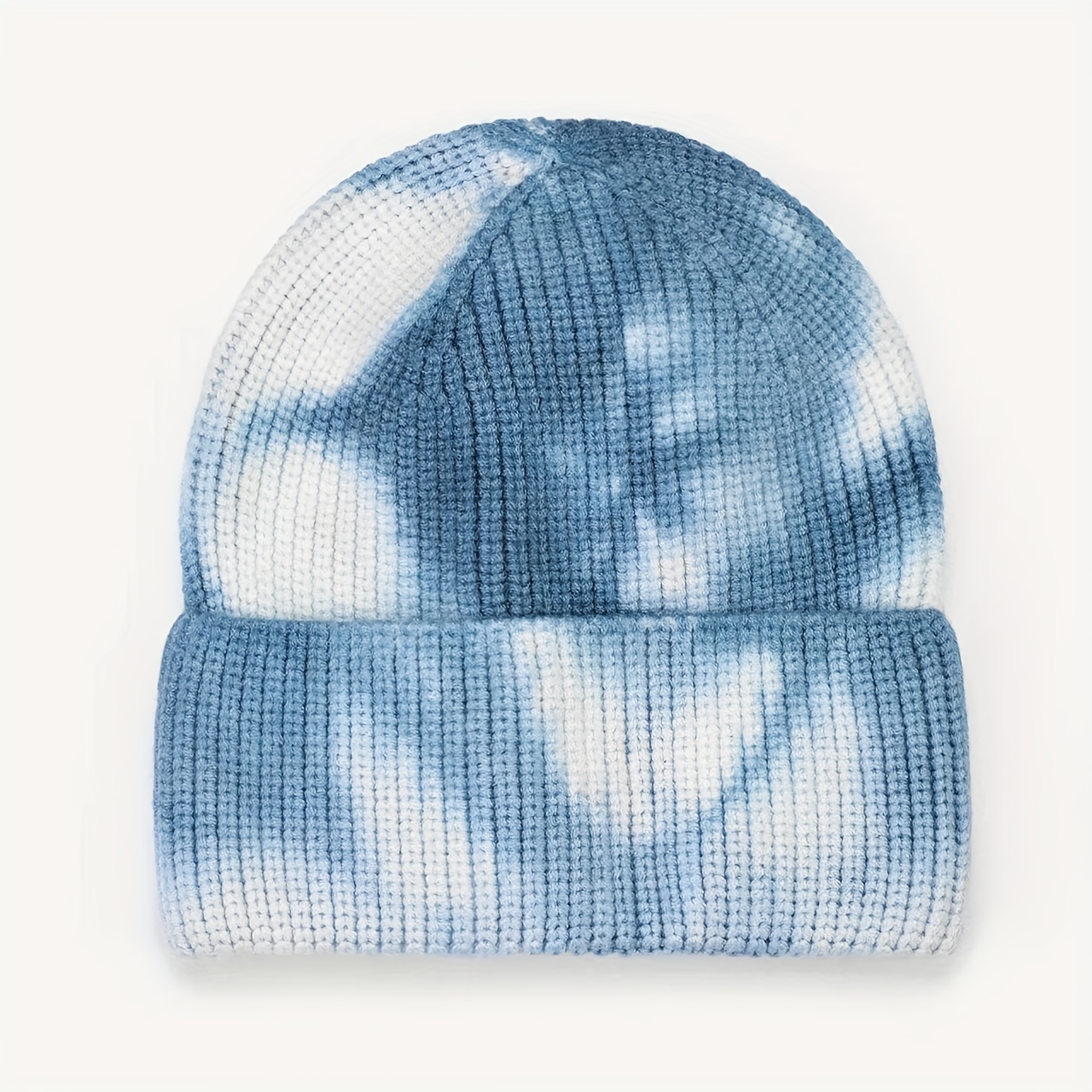 Mens Gradient Tie Dye Knitted Hat Beanie