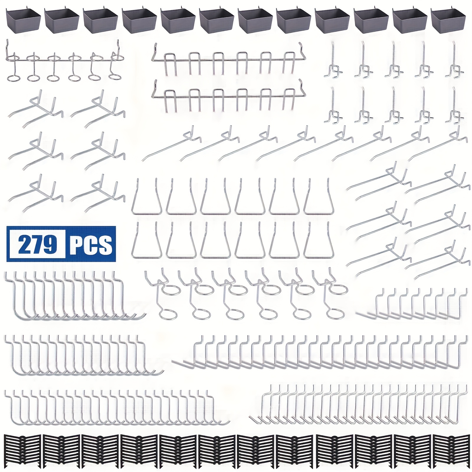 96pcs/set Crochets De Panneau Perforé Assortis Accessoires - Temu