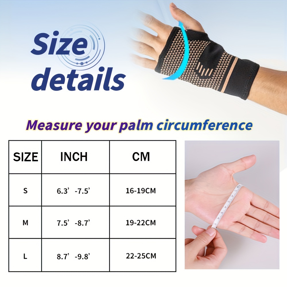 Copper Wrist Compression Sleeves Improved Circulation - Temu