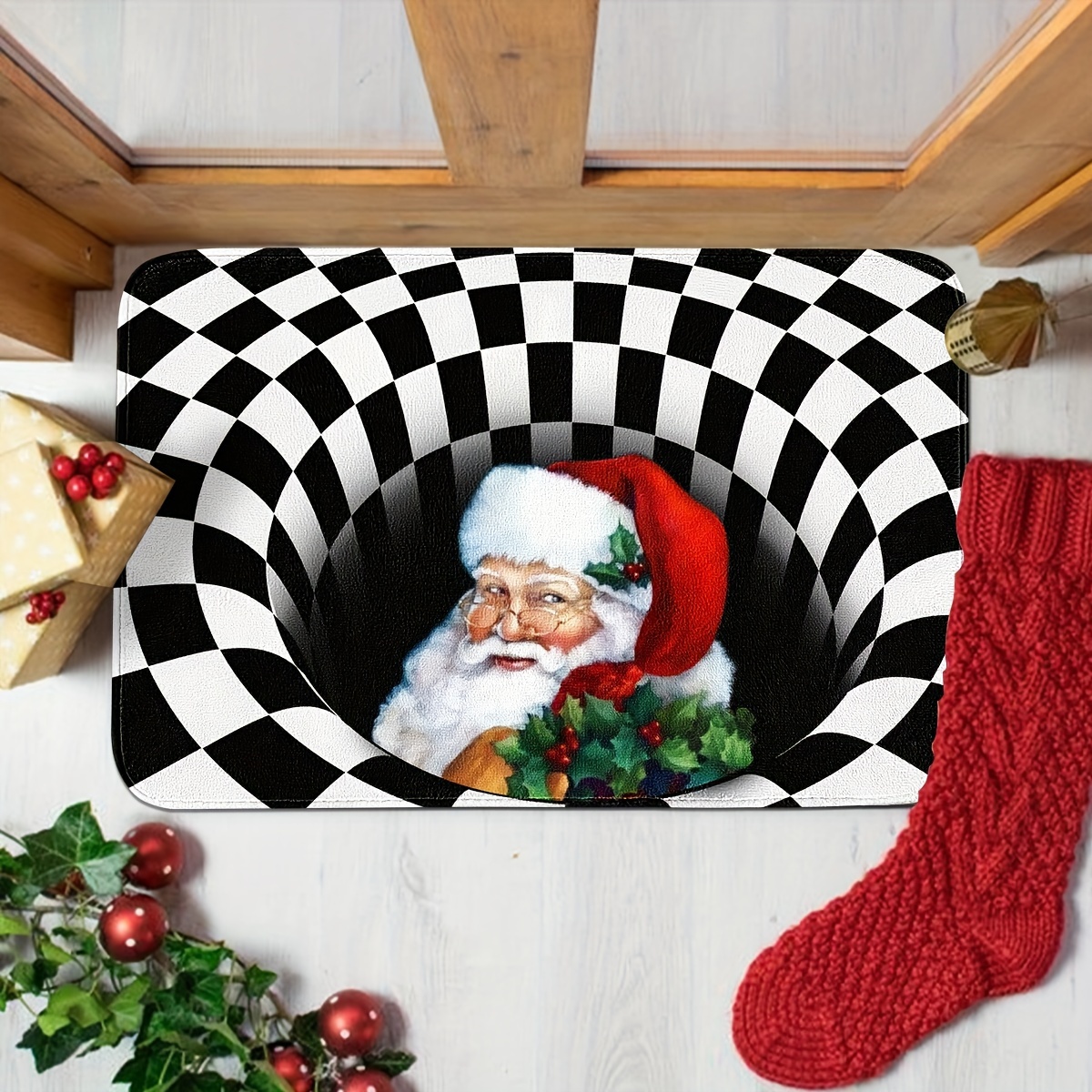 Christmas Themed Non Sip Rubber Back Floor Mat, 30x20 - 20x30