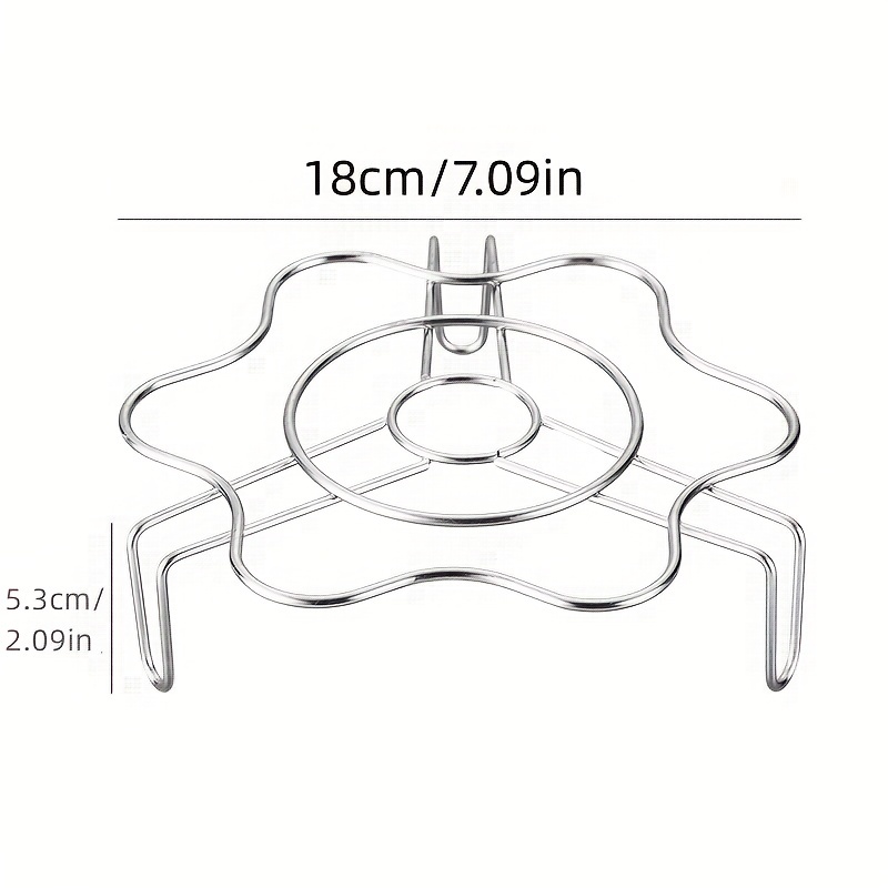 Flower Shaped Steamer Rack,stainless Steel Sturdy Egg Cooker Steamer Rack,  Multipurpose,reheated Dish,steamed Fish/corn/seafood/sweet  Potato,heat-resistant,can Be Used As A Pot Pad Pan Pad,heat Insulated Pan  Rack, Kitchen Accessories - Temu United Arab