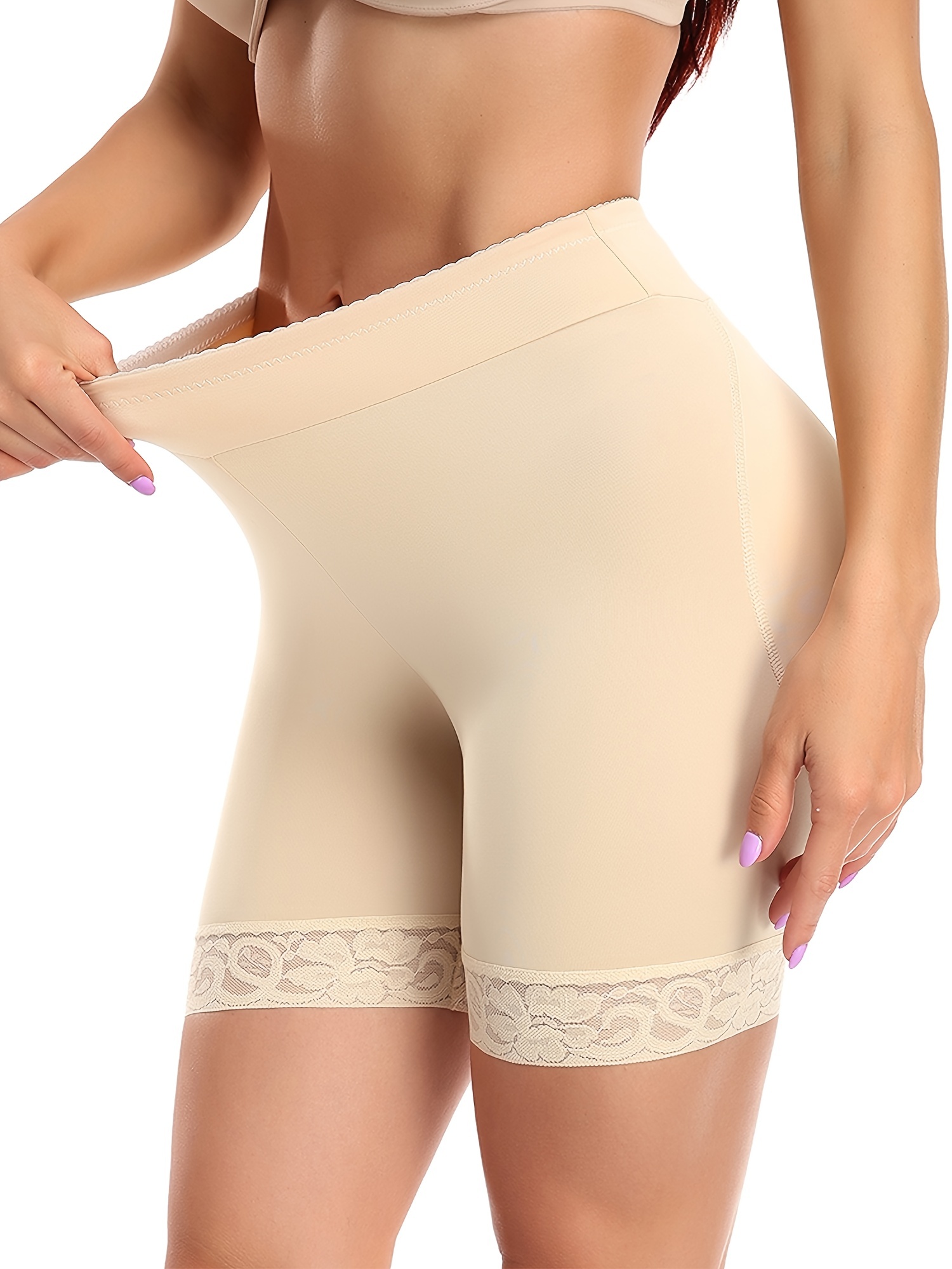 Women Lace Butt Lifter Underwear Boyshorts High Waisted Panties Tummy  Control Panty Thigh Slimming Shapewear