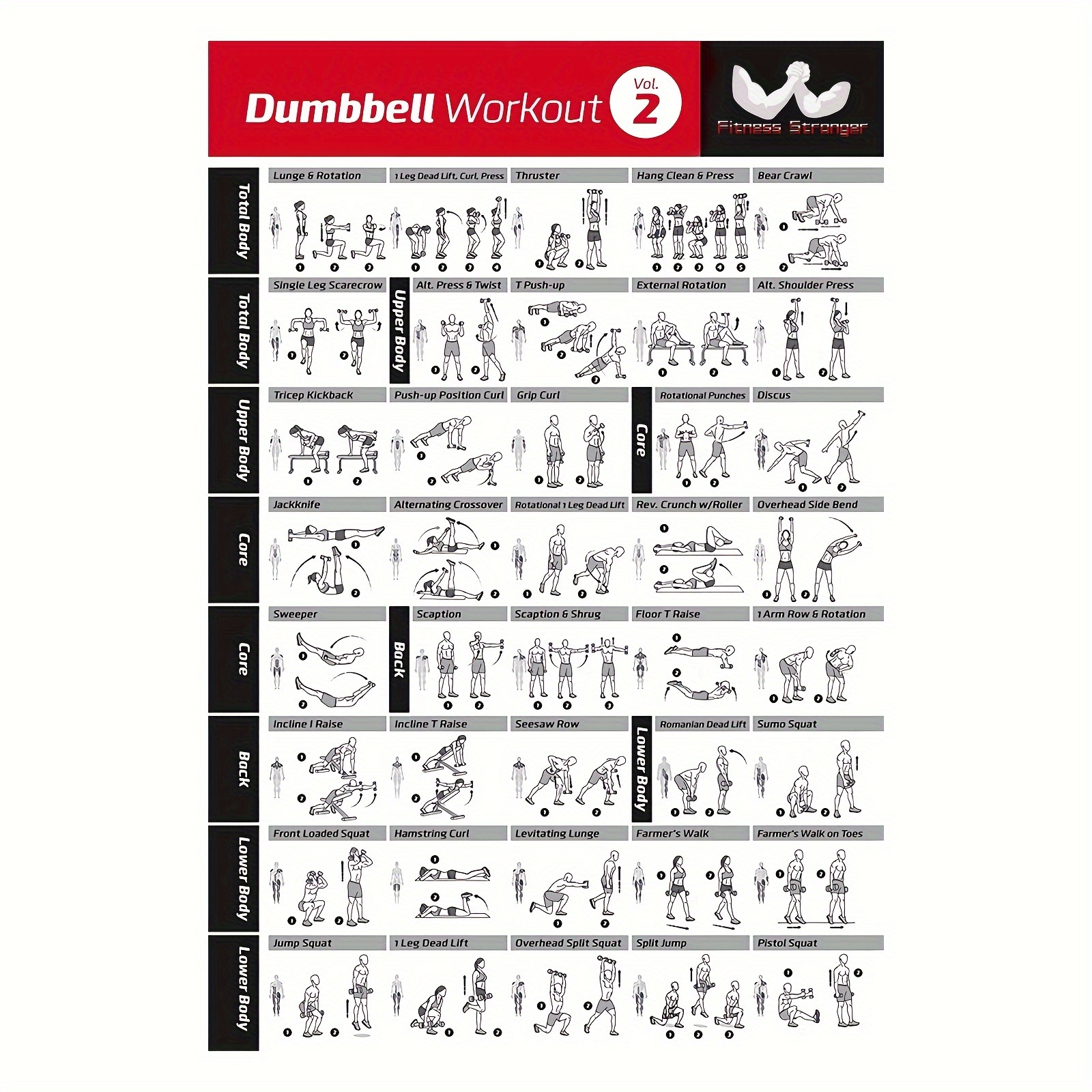 Workout discount wall chart