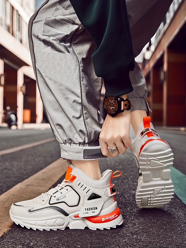 Zapatillas Chunky de Moda para Hombre - Duraderas y Absorbentes de Impactos - Cómodas con Diseño Antideslizante y Cordones para Aventuras al Aire Libre - Ideales para el Uso Diario de los Hombres